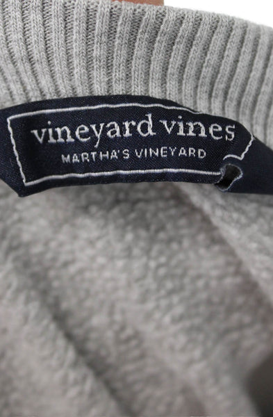 Vineyard Vines Womens Gray Rayon V Neck Long Sleeve Pullover Sweatshirt Size S