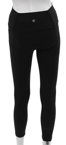Athleta Women Ankle Black Leggings Nylon Blend Size M