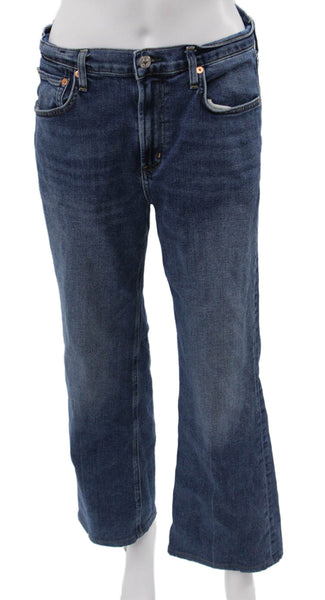 Citizens of Humanity Mens Straight Jeans Blue Denim Mid Rise Inseam 28 Size 28