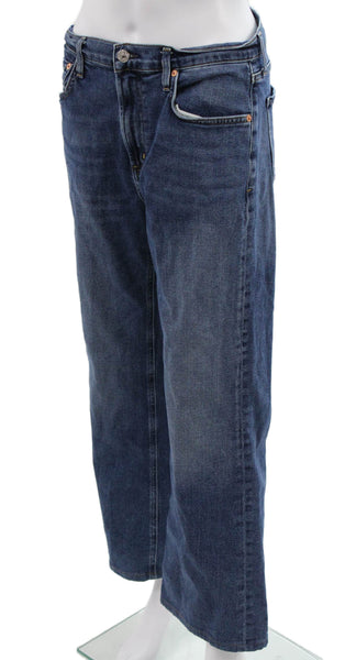 Citizens of Humanity Mens Straight Jeans Blue Denim Mid Rise Inseam 28 Size 28