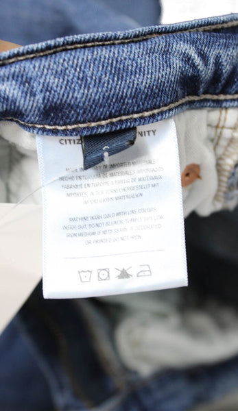 Citizens of Humanity Mens Straight Jeans Blue Denim Mid Rise Inseam 28 Size 28