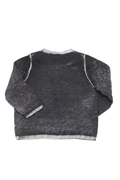 Bonpoint Girls Cotton Heathered Henley Shirt Gray Size 18 Months