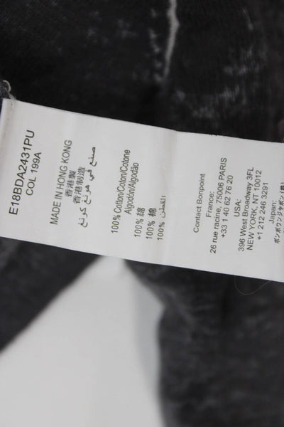 Bonpoint Girls Cotton Heathered Henley Shirt Gray Size 18 Months