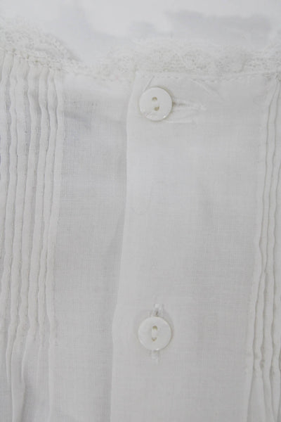 Fleurisse Girls Cotton Lace Detail Sleeveless Dress White Size 9 Months