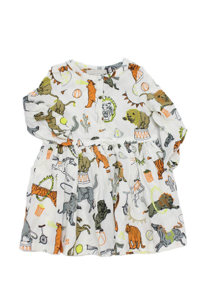 Stella McCartney Girls Cotton Western Print Dress White Size 12 Months