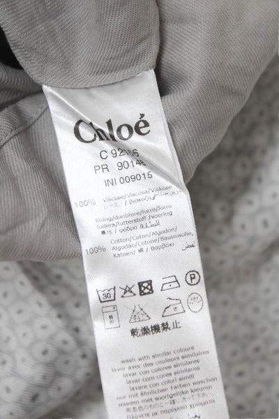 Chloe Girls Cotton Smocked Detail Spotted Dress Gray Size 3 Months