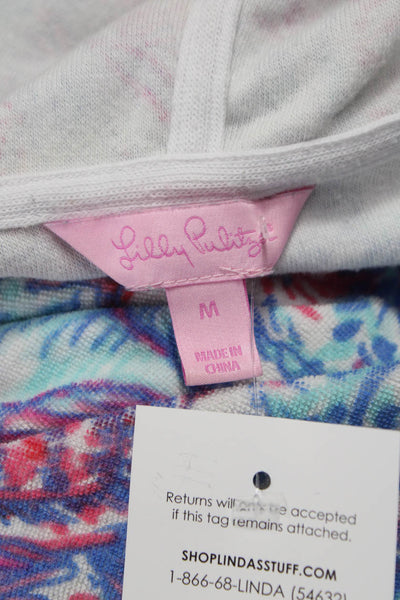 Lilly Pulitzer Women Tunic T-Shirt Multicolor Floral V-Neck Long Sleeve Size M