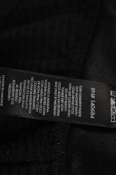 Koral Womens Black Geometric Crew Neck Pullover Sweatshirt Size XS