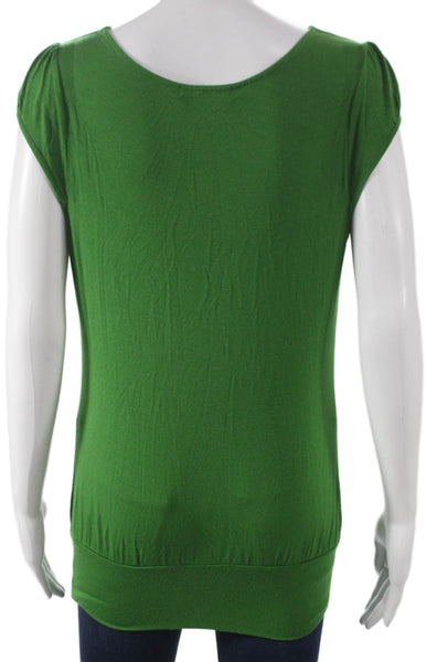 Banana Republic Women Green Modal Cowl Neck Sleeveless Tunic Blouse Size S