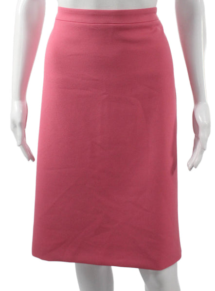 Marccain Women Straight Pencil Skirt Pink Polyester Zip Size 12
