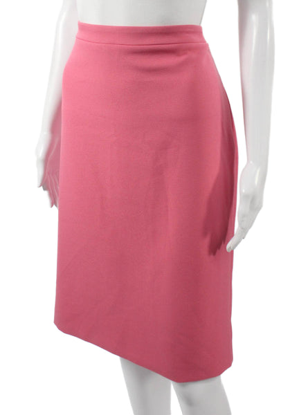 Marccain Women Straight Pencil Skirt Pink Polyester Zip Size 12