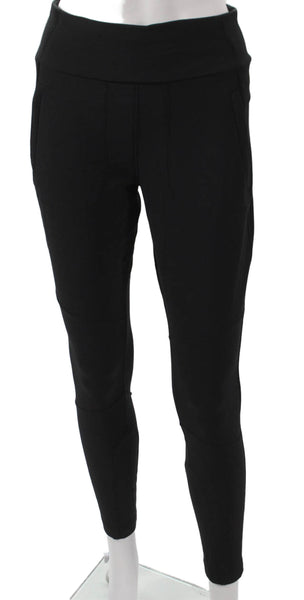 Athleta Womens Compression Leggings Black Nylon Spandex Lycra Size 6