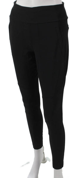 Athleta Womens Compression Leggings Black Nylon Spandex Lycra Size 6