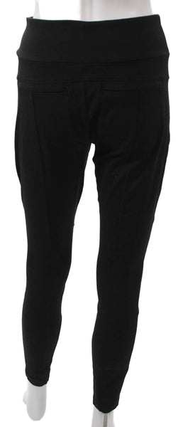 Athleta Womens Compression Leggings Black Nylon Spandex Lycra Size 6