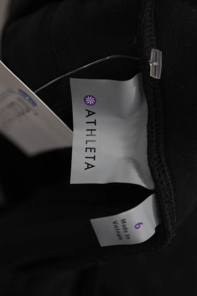 Athleta Womens Compression Leggings Black Nylon Spandex Lycra Size 6
