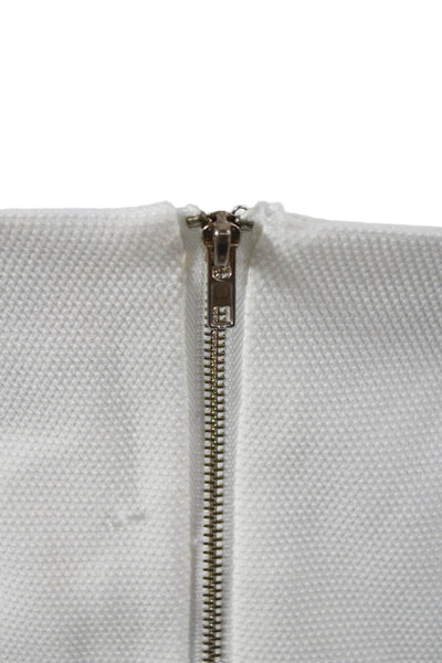 L'atiste Womens Fit & Flare Sleeveless V-Neck White Polyester Dress Size S