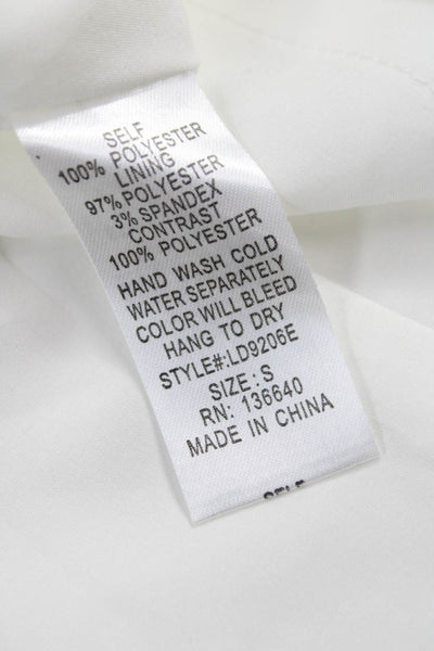 L'atiste Womens Fit & Flare Sleeveless V-Neck White Polyester Dress Size S