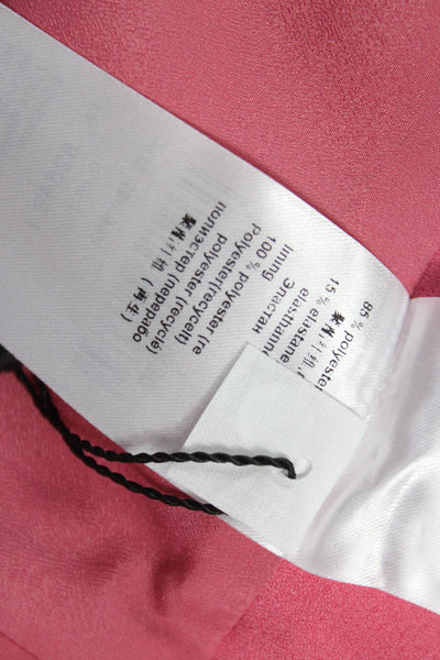 Marccain Women Straight Pencil Skirt Pink Polyester Zip Size 12