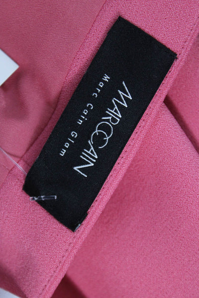 Marccain Women Straight Pencil Skirt Pink Polyester Zip Size 12