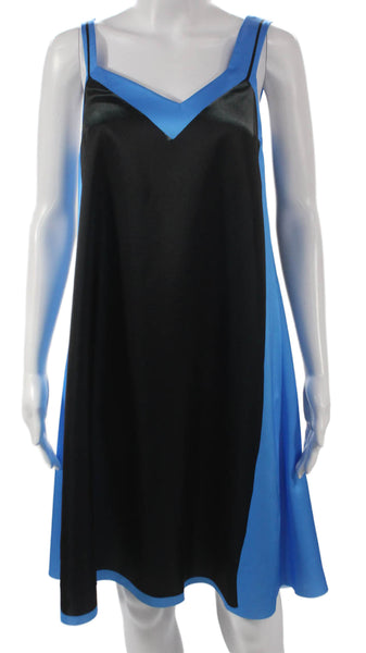 Loewe Womens Black Slip Dress V Neck Polyester Sleeveless Size 34