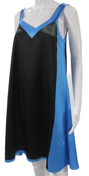 Loewe Womens Black Slip Dress V Neck Polyester Sleeveless Size 34