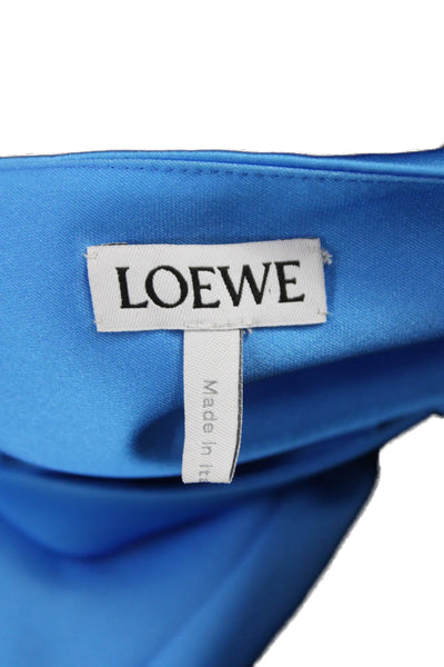 Loewe Womens Black Slip Dress V Neck Polyester Sleeveless Size 34