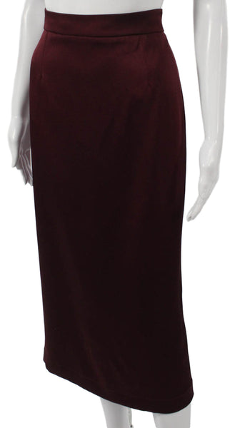 Marcella Womens Straight Pencil Midi Skirt Red Triacetate Size 10
