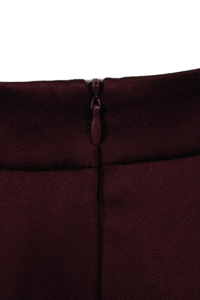 Marcella Womens Straight Pencil Midi Skirt Red Triacetate Size 10