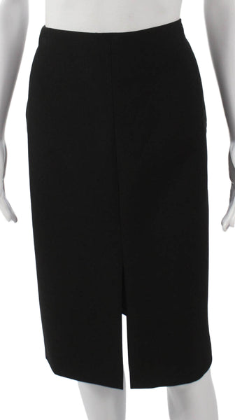 Trina Turk Women Straight Pencil Skirt Black Zip Knee Length Polyester Size 10