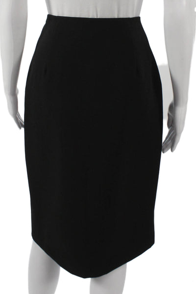 Trina Turk Women Straight Pencil Skirt Black Zip Knee Length Polyester Size 10