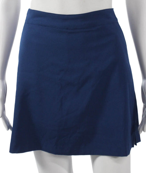 Lady Hagen Womens A-Line Blue Skort Short Polyester Zip Solid Juniors Size 6