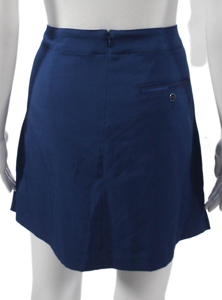 Lady Hagen Womens A-Line Blue Skort Short Polyester Zip Solid Juniors Size 6