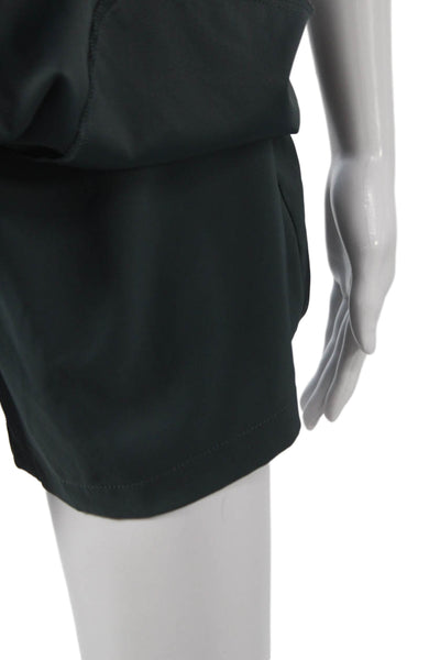 Nike Golf Womens Petite Mini Skirt Green Polyester Button Solid Size 6