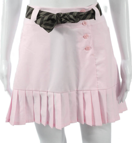 Nike Golf Women Mini Skort Pink Polyester Button Short Size 6