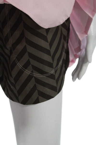 Nike Golf Women Mini Skort Pink Polyester Button Short Size 6
