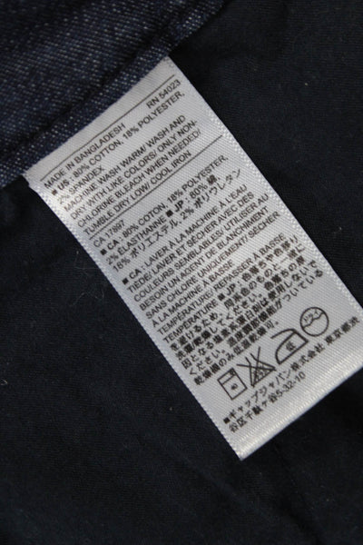 Banana Republic Womens Bermuda Shorts Blue Cotton Button Size 28