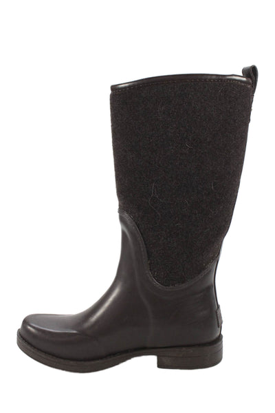 Ugg Womens Solid Round Toe Pull On Mid-Calf Boots Brown Size 7