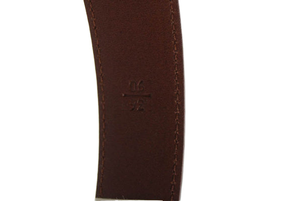 Ralph Lauren Womens Leather Gold Tone Buckle Belt Brown Size 38