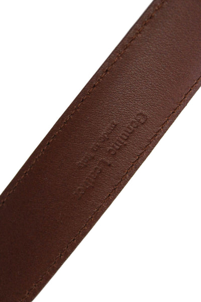 Ralph Lauren Womens Leather Gold Tone Buckle Belt Brown Size 38