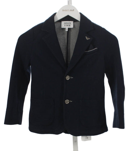 Armani Junior Childrens Boys Blazer Jacket Navy Blue Cotton Size 9