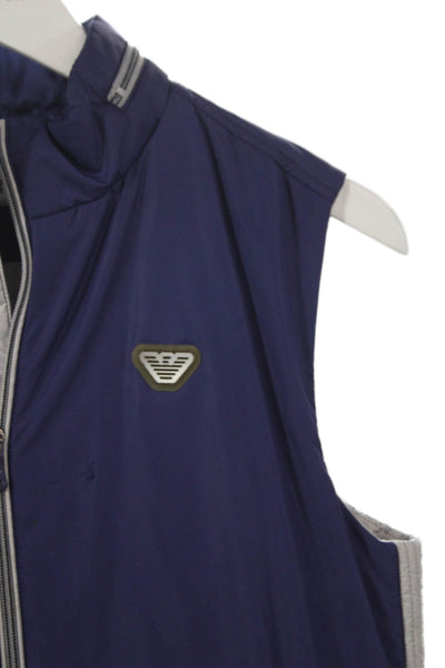 Armani Junior Childrens Full Zipper Vest Jacket Blue Size 14