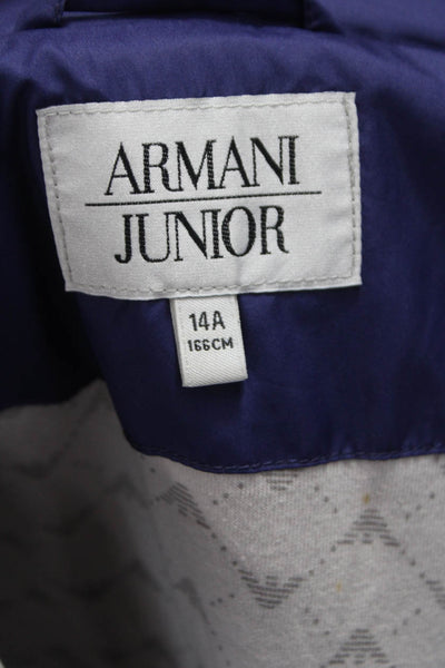 Armani Junior Childrens Full Zipper Vest Jacket Blue Size 14