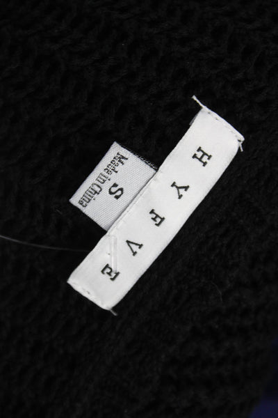 Hyfve Womens Black Cotton Crew Neck Sleeveless Pullover Sweater Size S