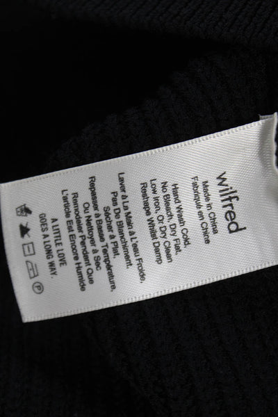 Wilfred Women Cropped High Neck Tank Black Rayon Size XS
