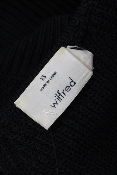 Wilfred Women Cropped High Neck Tank Black Rayon Size XS