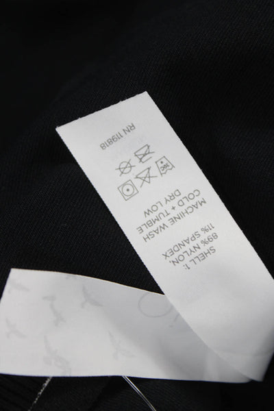Oiselle Womens Black Nylon Mock Neck Long Sleeve Pullover Size S