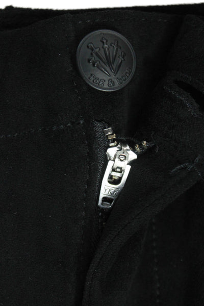 Rag & Bone Women Cargo Pants Black Polyester Button Inseam 29 Size 24