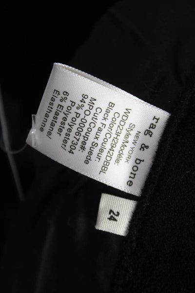 Rag & Bone Women Cargo Pants Black Polyester Button Inseam 29 Size 24