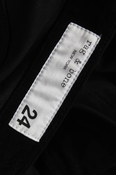 Rag & Bone Women Cargo Pants Black Polyester Button Inseam 29 Size 24