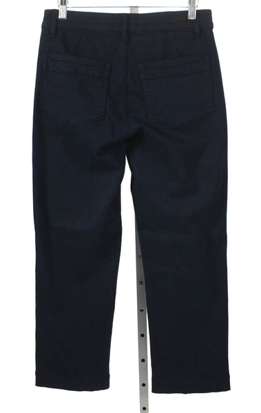 Paige Women Ankle Pants Blue Cotton Zip Solid Size 26